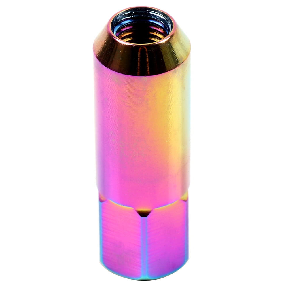CCIYU Set of 20 Colorful Spline Chrome Wheel lug Nuts for Acura MDX/NSX/TL/TSX for BMW 330Ci/525i/750Li/M6/X5 for Honda for Accord/Civic for Toyota 1994-2010 12×1.5 Drive Close End 60mm Tall