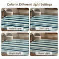 thumbnail image 7 of ODIKA 5'x7' Washable Area Rug Non-Slip, Chair-Friendly Faded Bands Distressed Abstract Detail Geometric Striped Vintage Refined for Dining Room, Under Table, Home Office, 7 of 7
