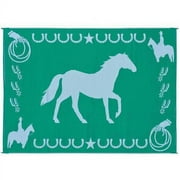 Stylish Camping Reversible Lucky Horse Patio Mat