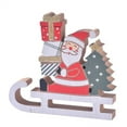thumbnail image 2 of hengsof Wooden Santa Claus Sleigh & Socks Christmas Ornaments Desktop Window Decor for Home Shelves Tree Branches Festive Displays Perfect for Christmas, 2 of 4