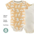 thumbnail image 2 of The Peanutshell Baby Boy or Baby Girl Short Sleeve Bodysuits, 5 Pack, Safari Animals, 2 of 5