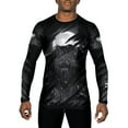 thumbnail image 2 of Raven Fightwear Men's The Werewolf Lycan BJJ Rash Guard Long Sleeve MMA Black Edition 3X-Large, 2 of 3