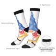 thumbnail image 4 of Logiee Autumn Funny Gnomes Print Adult Socks for Men & Women,Calf Socks, Ankle Socks,Boots Socks,Breathable Casual Sock,Unisex Crew Socks, 4 of 6