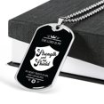 thumbnail image 3 of Christian Firefighter My Strength Dog Tag Stainless Steel or 18k Gold, 3 of 8