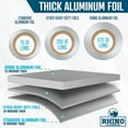 thumbnail image 2 of Rhino Aluminum Heavy Duty Aluminum Foil | Rhino 18 x 525 sf, Roll, 25 Microns Thick | Commercial Grade & Extra Thick, Strong Enough for Food Service Industry, 2 of 5