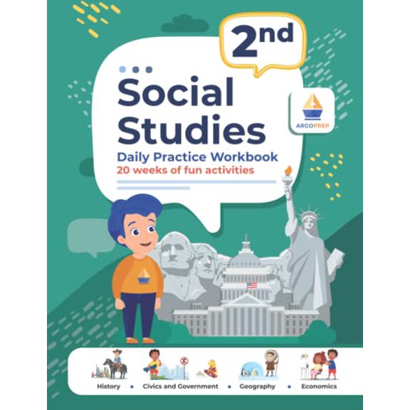 Pre-Owned 2nd Grade Social Studies: Daily Practice Workbook | 20 Weeks of Fun Activities | History | Civic and Government | Geography | Economics | + Video ... Each Question (Social Studies by ArgoPr