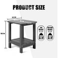 thumbnail image 3 of Nalone End Table Adirondack Small Side Table 16.5" Outdoor HDPE Plastic Small End Table for Home Living Room Bedroom Patio Farmhouse (Grey), 3 of 7