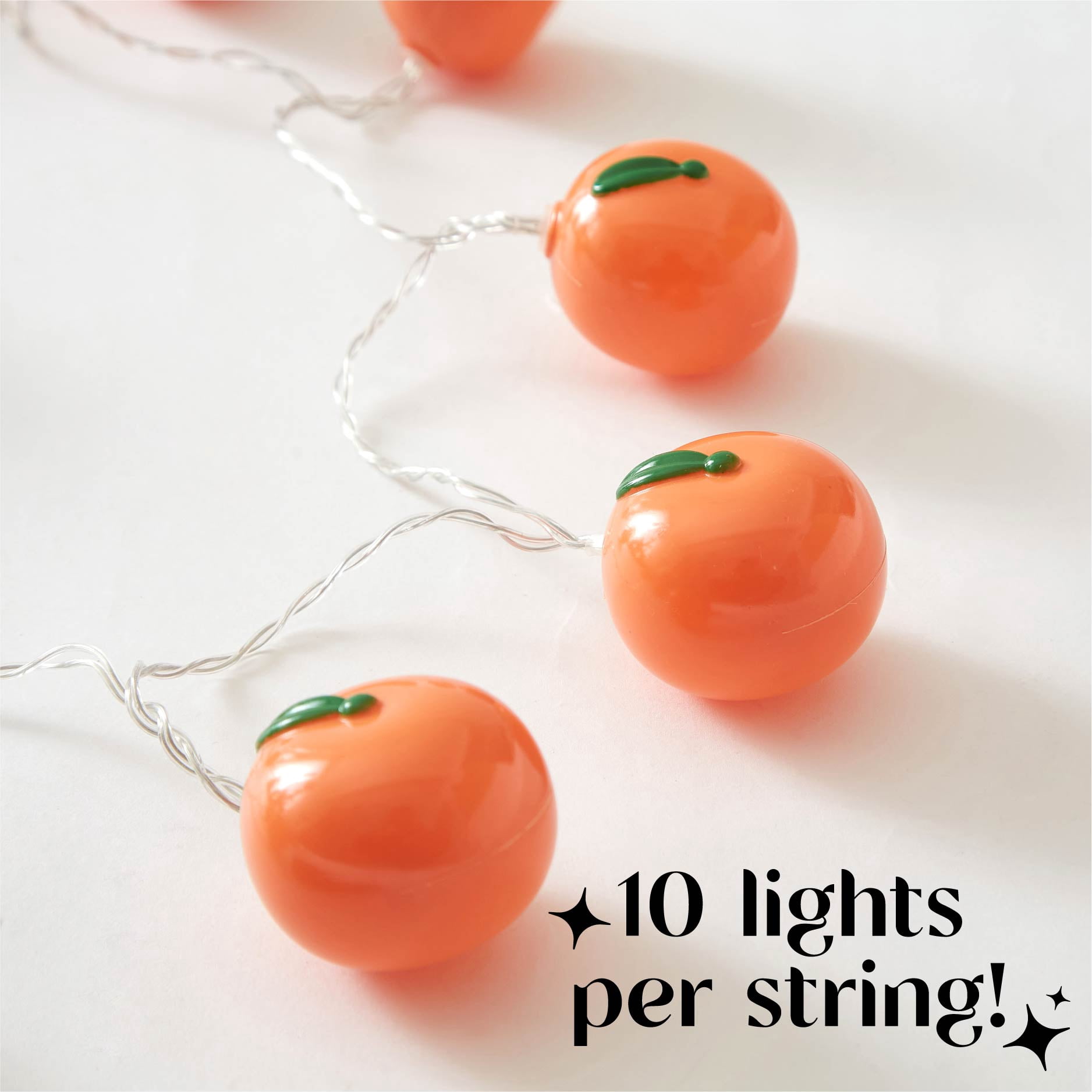 Urban Shop Indoor 5.5' Battery Operated Orange Figural LED String Lights