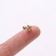 thumbnail image 3 of Pendientes de circonita con forma de copo de nieve, pendientes de bola giratoria de acero inoxidable, joyería creativa para perforar la oreja, pendientes de estrella de cinco puntas, 3 of 6