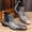 Leopard Silvery, variant on Men’s Leopard Print Chelsea Boots Pointed Toe Fashion Ankle Boots Comfortable Slip-On Stylish Shoes for Parties, Casual Wear, Night Out and Daily Fashion Style