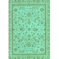 thumbnail image 1 of Ahgly Company Machine Washable Indoor Rectangle Oriental Turquoise Blue Traditional Area Rugs, 6' x 9', 1 of 4