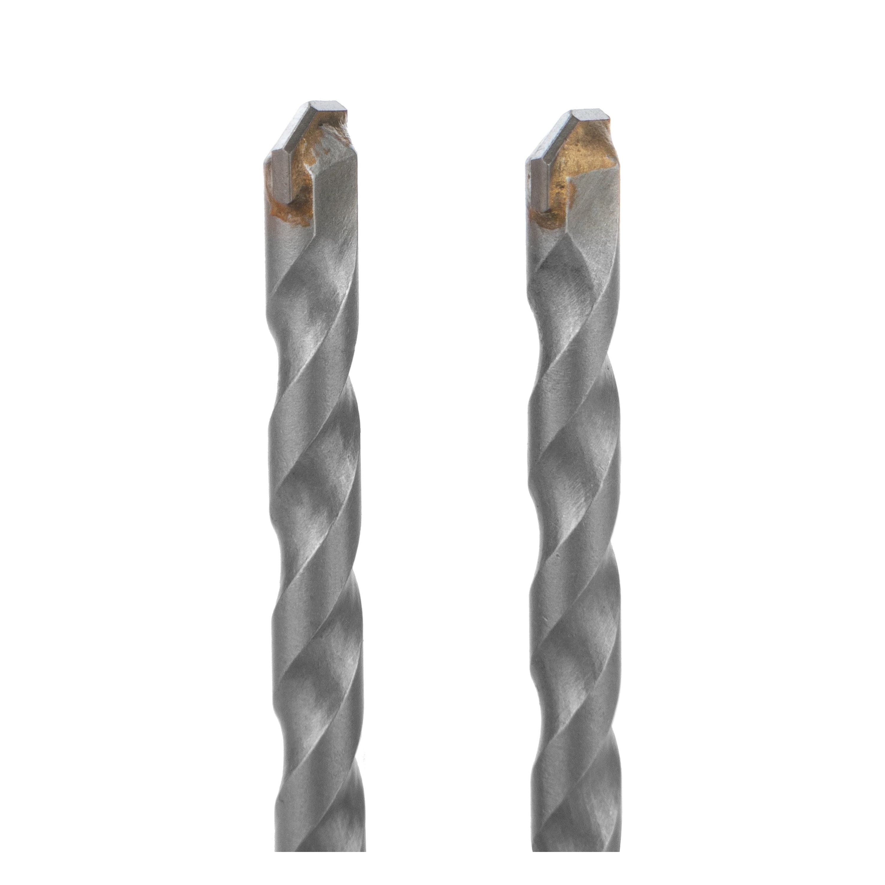 Hyper Tough 1/4" Masonry Drill Bits, Carbide Tip, 2 Piece Set