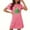 Hot Pink, variant on Elvqul Christmas Tree Pajamas for Women Christmas Button up Nightgowns Plus Size Graphic Womens Pajamas