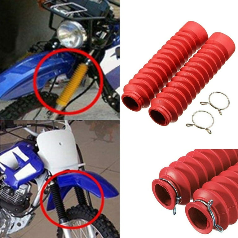 １着でも送料無料 2pcs Motorcycle Rubber Front Fork Dust Cover Boots Shock Chassis
