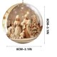 thumbnail image 3 of Corona de Belén de Navidad - Decoración religiosa acrílica para árbol y hogar - adorno colgante de 8x8 cm, 3 of 9