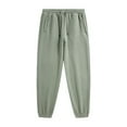 thumbnail image 1 of Pantalones largos para hombre, color liso, informales, con cordón en el tobillo, pantalones largos para hombre, 1 of 3