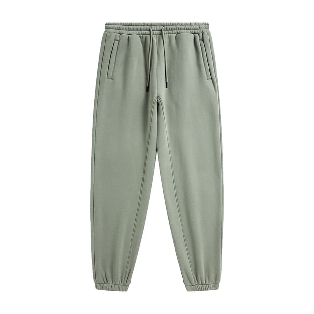 Pantalones largos para hombre, color liso, informales, con cordón en el tobillo, pantalones largos para hombre