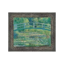 Water Lily Pond by Claude Monet Framed Wall Art Print, Monet Water Lilies Print, Bridge Horizontal Print, 11x14 2428