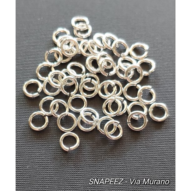 SNAPEEZ® "The Snapping Jump Ring" 99.9 Shiny Silver Ring Hard Open