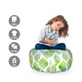 thumbnail image 2 of Watercolor Storage Toy Bag Chair, Graphical Print of Shapes in Color Transitions, Stuffed Animal Organizer Washable Bag, Large Size, Fern Green Blue, by Ambesonne, 2 of 3