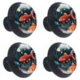 thumbnail image 2 of 4 Pcs Fish Knobs for Kitchen Cabinet Cupboard Dresser Bookcase Drawer Pulls Handles Round Home Decor, 2 of 8