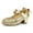 Gold, variant on Kushyshoo Silver Girls Dress Shoes Mary Jane Pumps with Bow 1.5in Low Heel Wedding Party Princess 12M