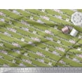 thumbnail image 3 of Soimoi Green Heavy Satin Fabric Accessories Women Decor Fabric Printed Yard 54 Inch Wide, 3 of 3