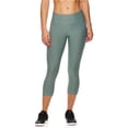 thumbnail image 1 of Pantalones deportivos de compresión Reebok Capri con costuras para mujer, verde, XS, 1 of 4