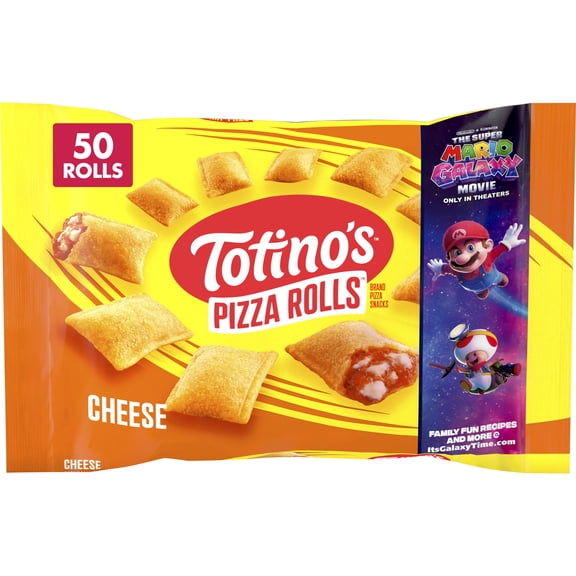 Totino's Pizza Rolls, Cheese Flavored, Frozen Snacks, 50 Rolls, 24.8 oz