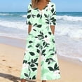 thumbnail image 2 of Gamivast Jumpsuits for Women V Neck Short Sleeve Wide Leg Jumpsuit Floral Overalls Elegant Comfortable One Piece Outfit Beach Party Summer Jumpsuits, 2 of 5