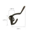 thumbnail image 3 of Design House 5-Pack 3" Double Hooks for Bath, Closet, or Kitchen, Oil Rubbed Bronze, 3 of 10