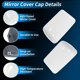 thumbnail image 5 of 2Pcs Tapa de Espejo Blanco para Ford F250 F350 F450 F550 Super Duty 2008-2016 Cubierta de Espejo de Puerta Exterior para Ford F-150 2013-2014 Reemplazo No.7C3Z17D742A/7C3Z17D743A, 5 of 7