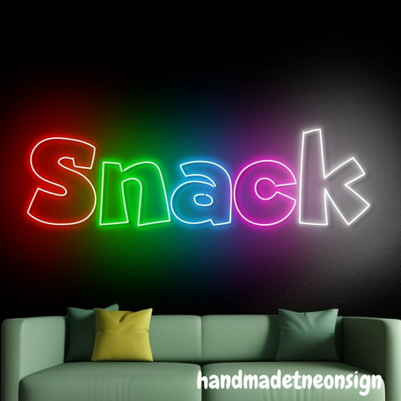 Handmadetneonsign Snack Neon Sign, Music Room Led Light Sign, Bar Pub Cake Candy Shop Wall Decor 71206