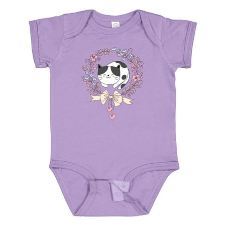 

Inktastic Cat Lover Gifts Flowered Wreath Gift Baby Girl Bodysuit