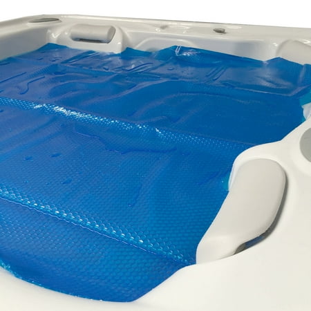 Blue Wave 12-mil Solar Blanket for Hot Tubs - 7-ft x 8-ft Rectangular Spa Cover with UV-Resistant Thermal Bubbles