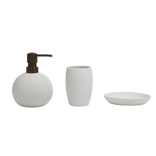 set para baño 3 piezas blanco
