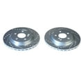 thumbnail image 2 of Power Stop Rear Pair of Drilled and Slotted Brake Rotors EBR1607XPR, 2 of 4