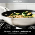 thumbnail image 4 of Ninja Neverstick Essential Stainless Steel 11-Piece Cookware Set, C79800, 4 of 9
