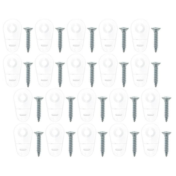 SWETRACE Glass Fixing Clip Glass Retainer Clips Transparent 50Pcs 0.8In