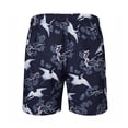 thumbnail image 7 of Viikei Men's Casual Shorts-Breathable Summer Comfort Fit,Mens Casual Fashion Printing Short Drawstring Elastic Waist Shorts Pants Navy S, 7 of 7