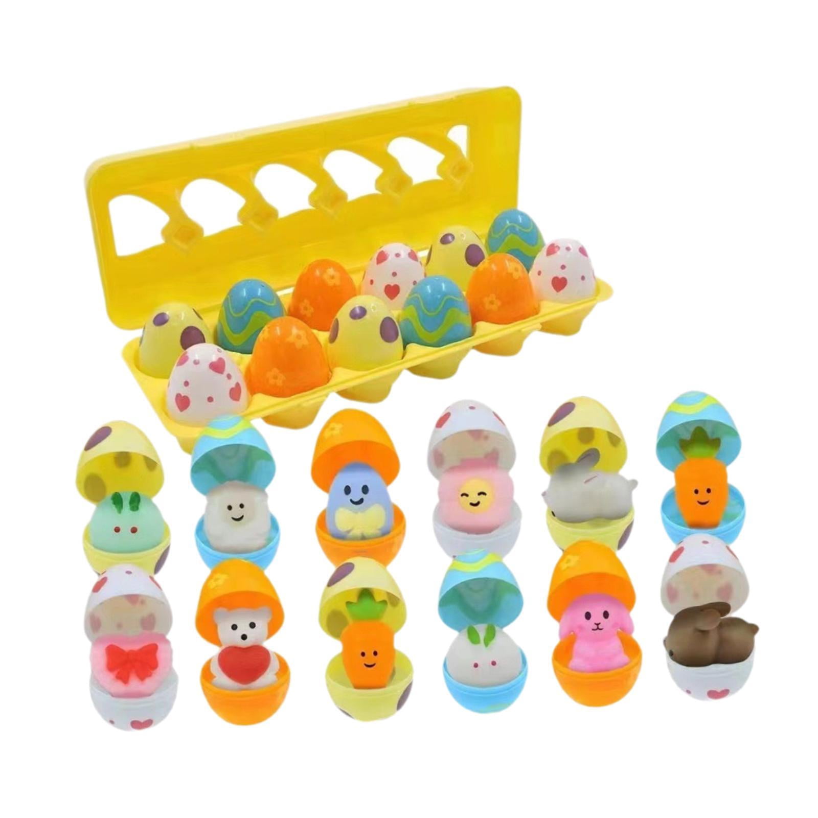 Sharprepublic 12 Pieces Filled Easter Eggs for Classroom Prize Supplies Goodie Bag Fillers