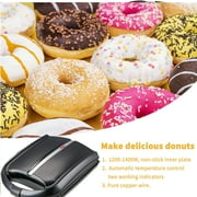 Mini Donut Maker Machine,1400W Non-Stick Electric Doughnut Baker Machine,Pancakes Maker for Kid-Friendly Breakfast, Snacks, Desserts & More with Non-stick Surface, Makes 16 Doughnuts