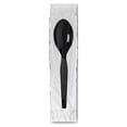thumbnail image 3 of GrabN Go Wrapped Cutlery Teaspoons, Black, 90/Box, 6 Box/Carton, 3 of 7
