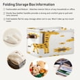 thumbnail image 6 of Lovely Giraffes Sunflowers Leaves Square Storage Bins with Handles Collapsible Containing Box 1 Pack, 6 of 9