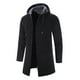 thumbnail image 4 of Chaqueta cortavientos con capucha de color liso para hombre Chaqueta con capucha de longitud media Casual Pompotops  oipoqjl11319, 4 of 9