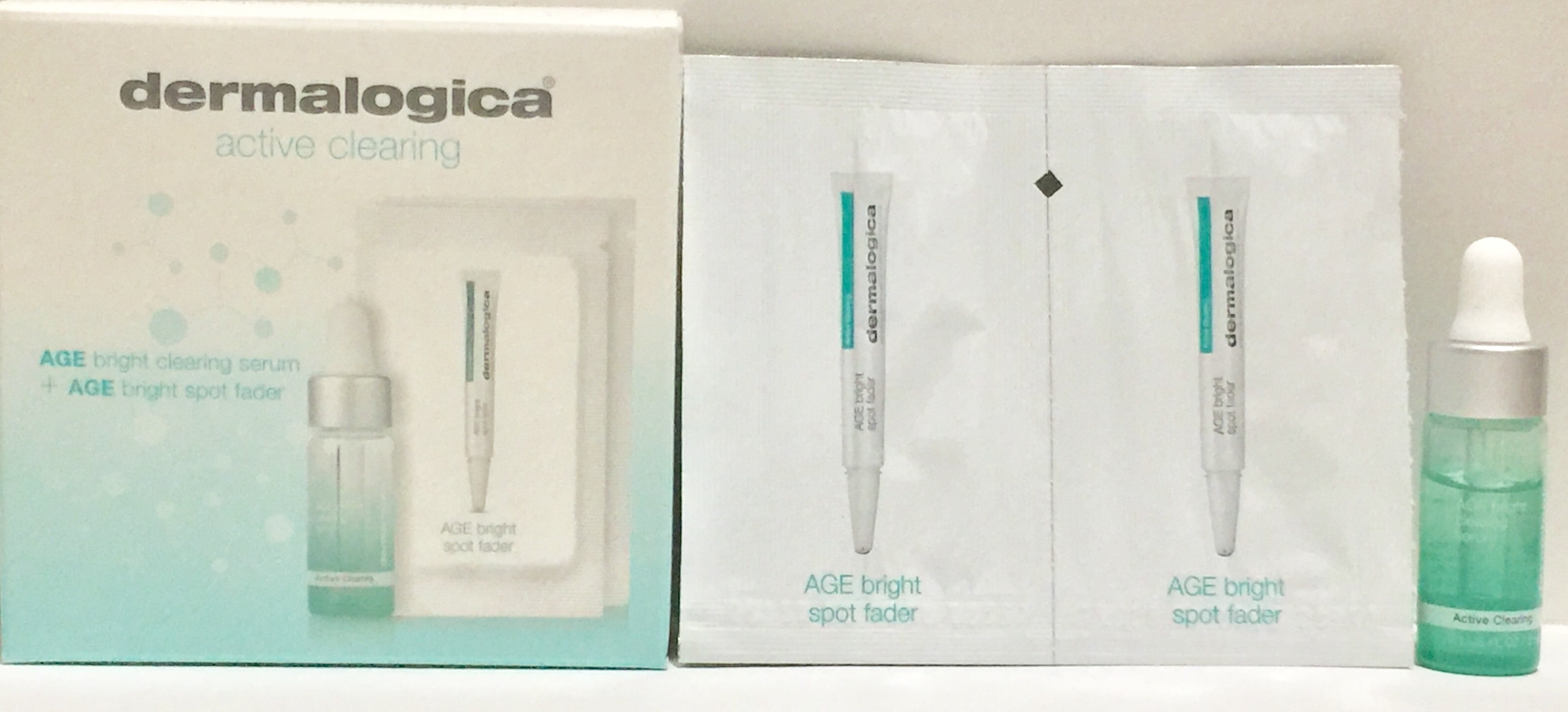 Dermalogica Active Clearing Kit (AGE Bright Clearing Serum 0.1oz & Age Bright Spot Fader Dermalogica Active Clearing Kit (AGE Bright Clearing Serum 0.1oz & Age Bright Spot Fader