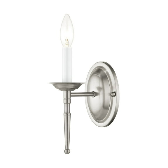 Livex Lighting Williamsburgh 1-Light Wall Sconce in Brushed Nickel