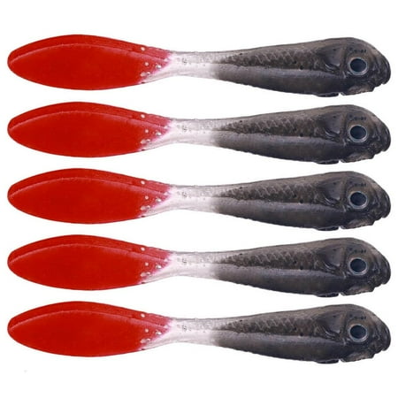 Osdhezcn 5pc Soft Baits Swimbait Fishing Lures Double Color Artificial Baits Wobbler Fishing Baits Fishing Tackle Accessory