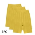 thumbnail image 4 of Dezsed 3 Pack Girls Bike Shorts Cartwheel Shorts for Girls Toddler Under Dress Dance Short Kids Summer Athletic Everyday Clothes Soft 5-6 Years Clearance Yellow, 4 of 5