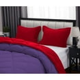 thumbnail image 5 of DNG Creations 3 Piece Solid Reversible Diamond Pattern Comforter 550 GSM All Season 800 TC, 100% Egyptian Cotton - Full/ Queen - Size ( Purple/Red Colour ), 5 of 7